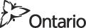 Ontario Government logo with white trillium