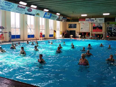 Aquafit class in indoor pool