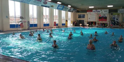 Aquafit class in indoor pool