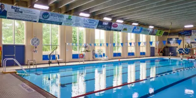 View of the indoor pool from entrance