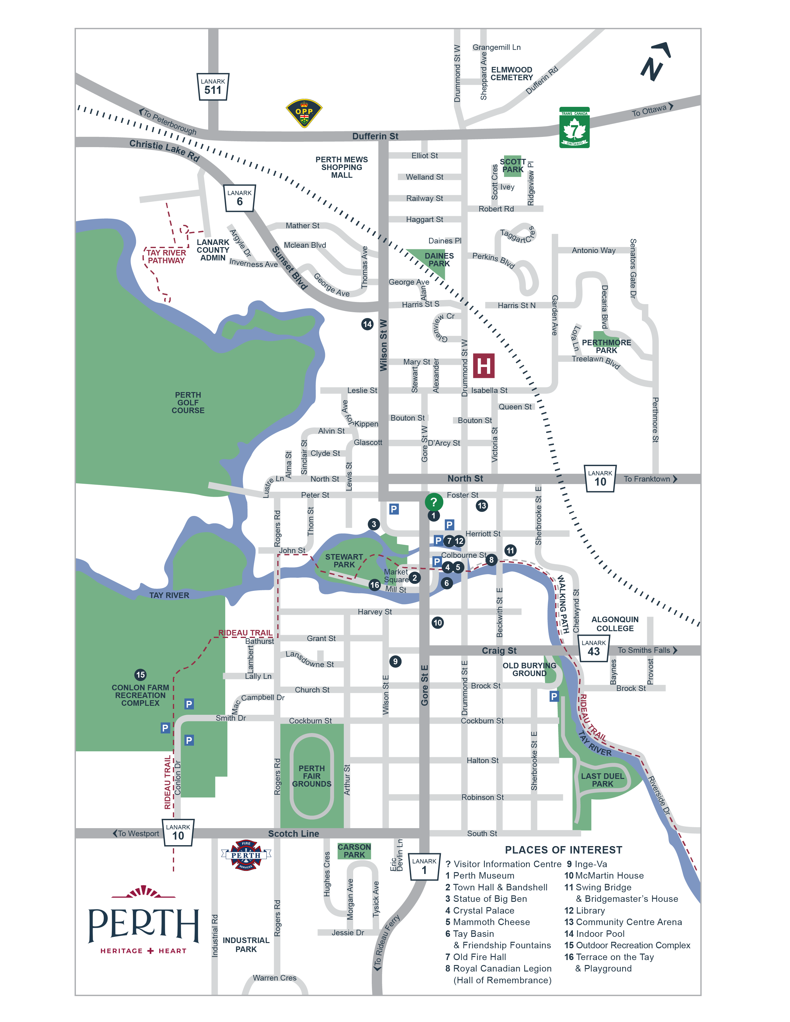 Tourism Map of Perth